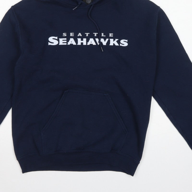 NFL Team Apparel Men’s Blue S Seattle Seahawks Pullover Hoodie