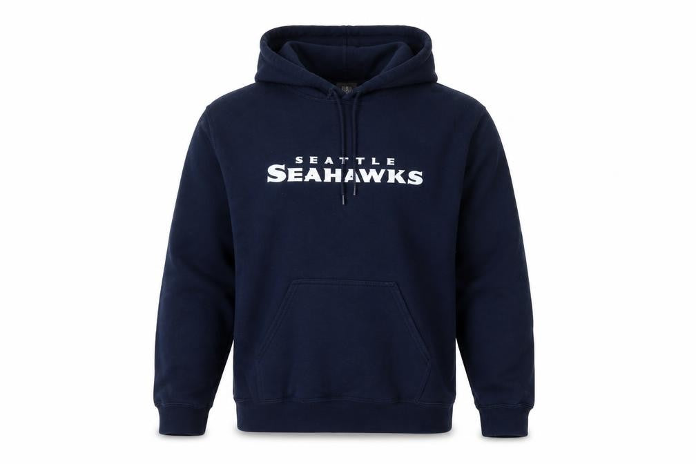 NFL Team Apparel Men’s Blue S Seattle Seahawks Pullover Hoodie