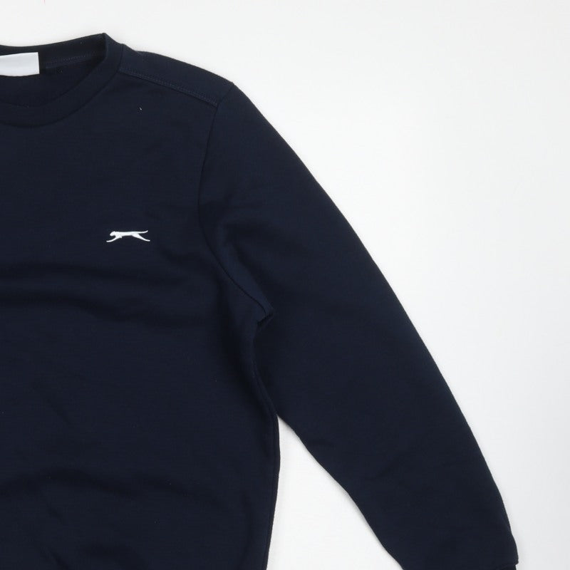 Slazenger Men’s Blue S Crew Neck Logo Pullover Sweatshirt