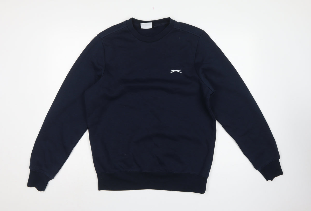 Slazenger Men’s Blue S Crew Neck Logo Pullover Sweatshirt