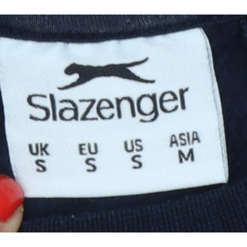 Slazenger Men’s Blue S Crew Neck Logo Pullover Sweatshirt