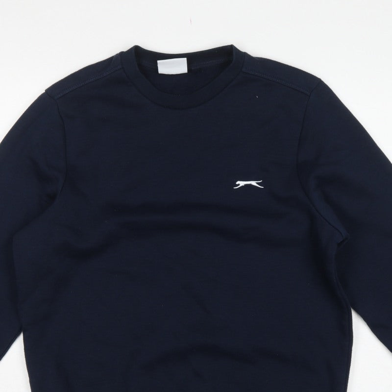Slazenger Men’s Blue S Crew Neck Logo Pullover Sweatshirt