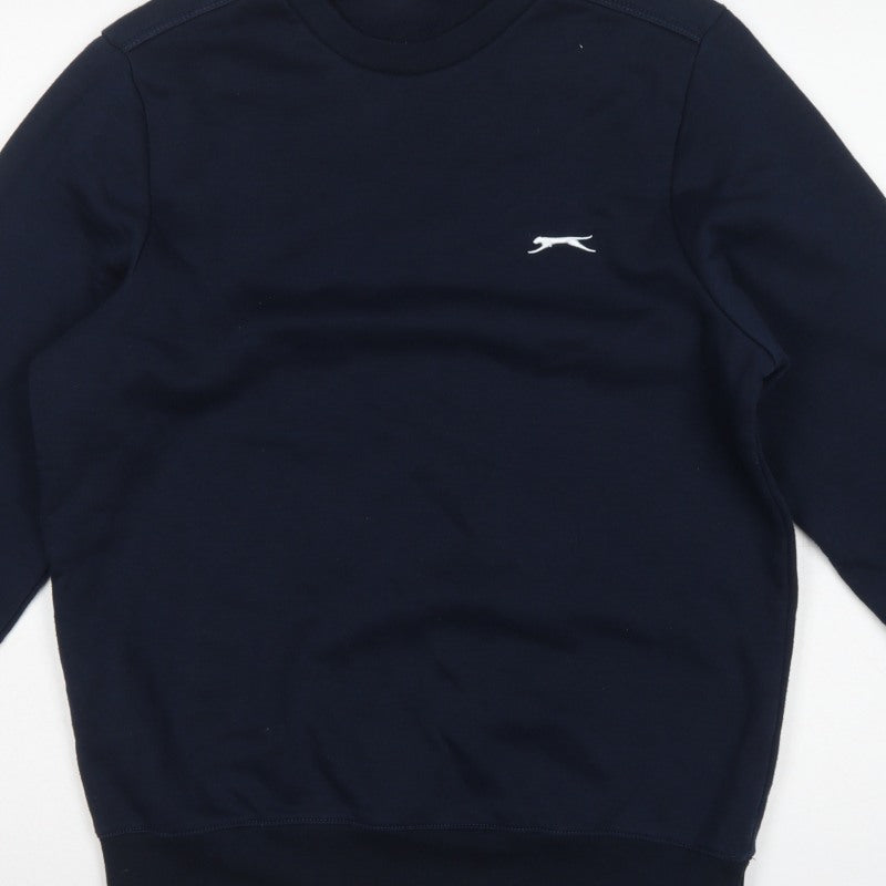 Slazenger Men’s Blue S Crew Neck Logo Pullover Sweatshirt
