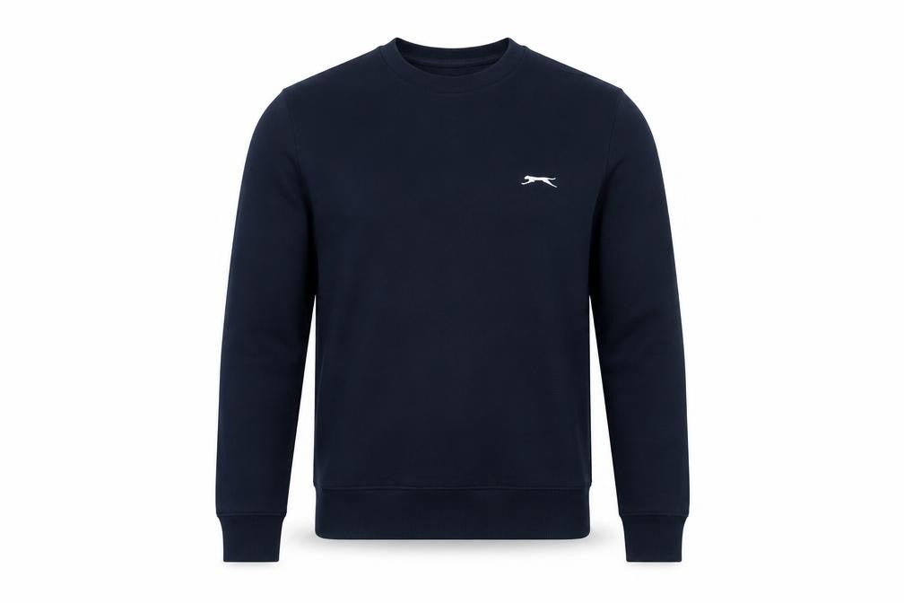 Slazenger Men’s Blue S Crew Neck Logo Pullover Sweatshirt
