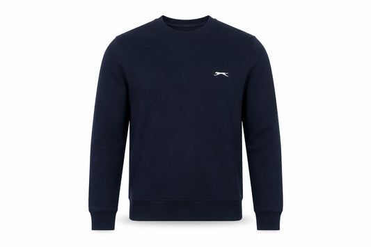 Slazenger Men’s Blue S Crew Neck Logo Pullover Sweatshirt