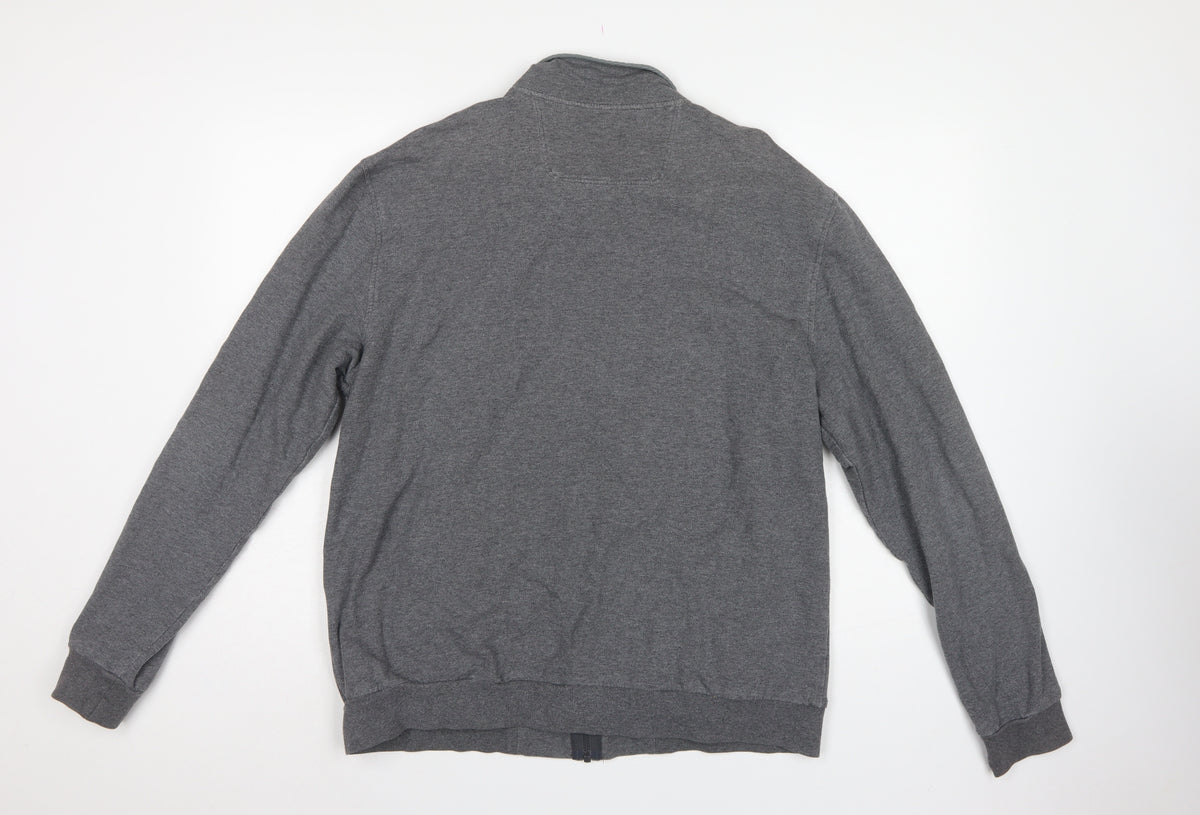 Hackett London Men’s Grey XL Aston Martin Racing Full Zip Sweatshirt
