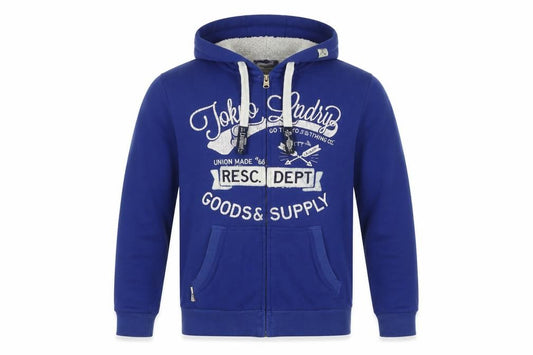 Tokyo Laundry Men’s Blue M Full Zip Graphic Lined Hoodie
