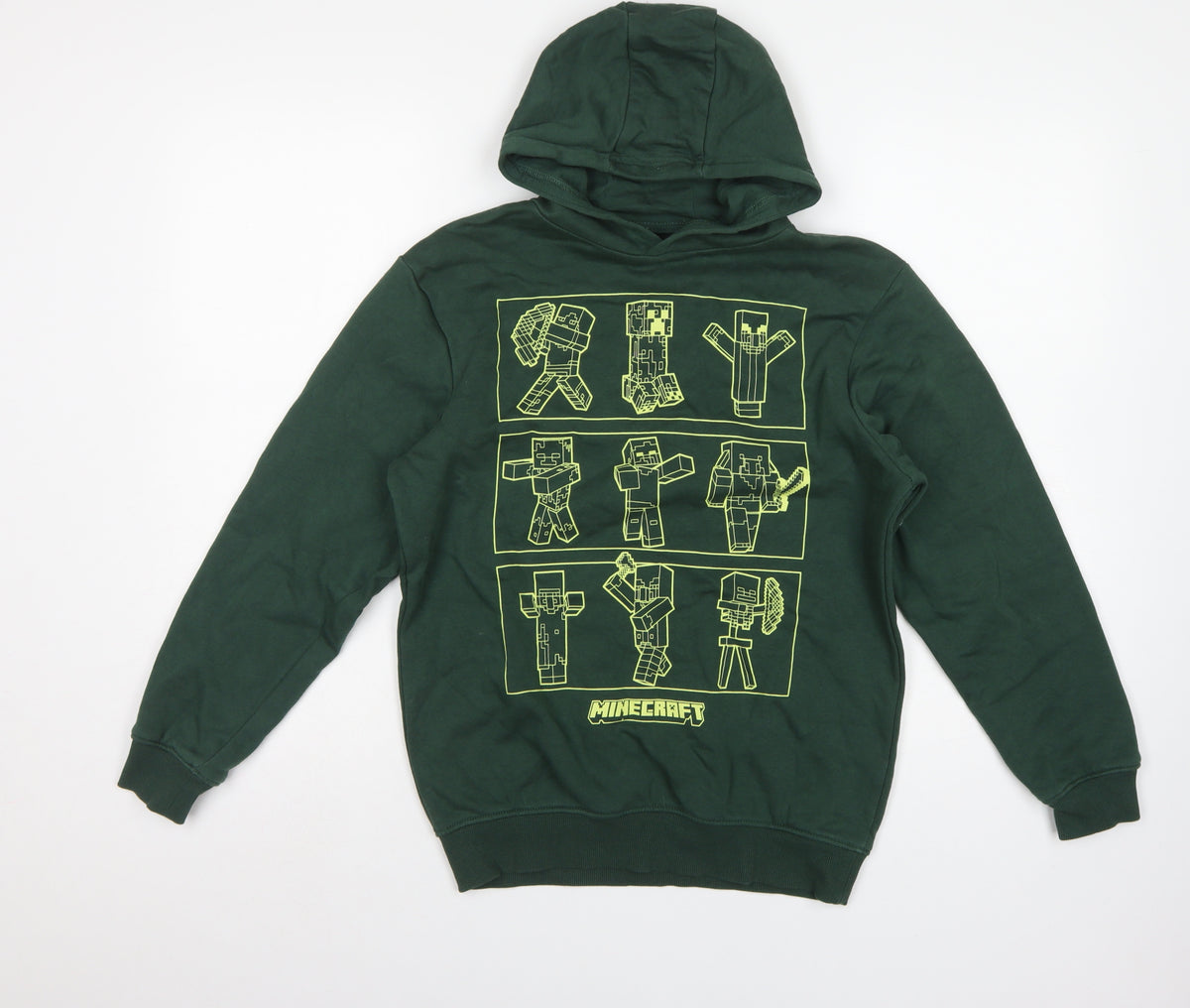 George Boys Green Minecraft Graphic Pullover Hoodie 11-12 Years