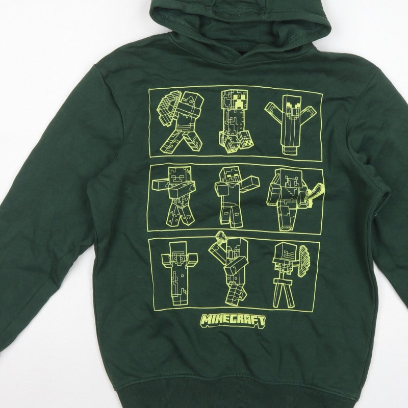George Boys Green Minecraft Graphic Pullover Hoodie 11-12 Years