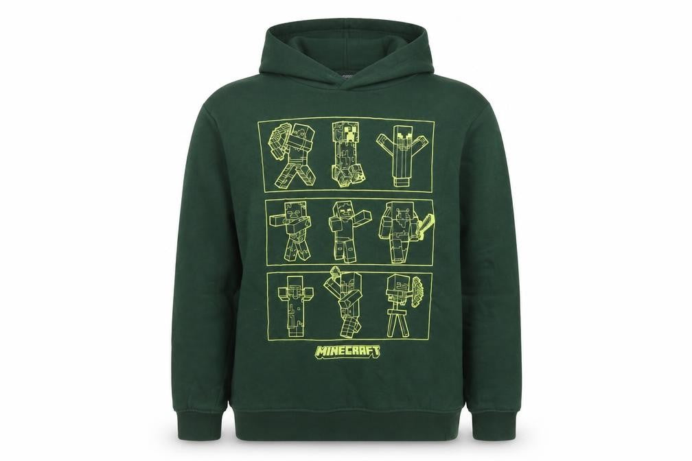 George Boys Green Minecraft Graphic Pullover Hoodie 11-12 Years