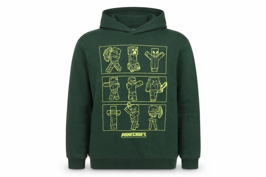 George Boys Green Minecraft Graphic Pullover Hoodie 11-12 Years