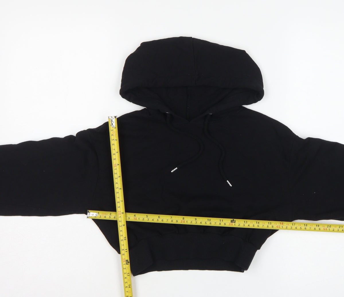 ASOS Women’s Black UK 6 Cropped Pullover Hoodie Cotton