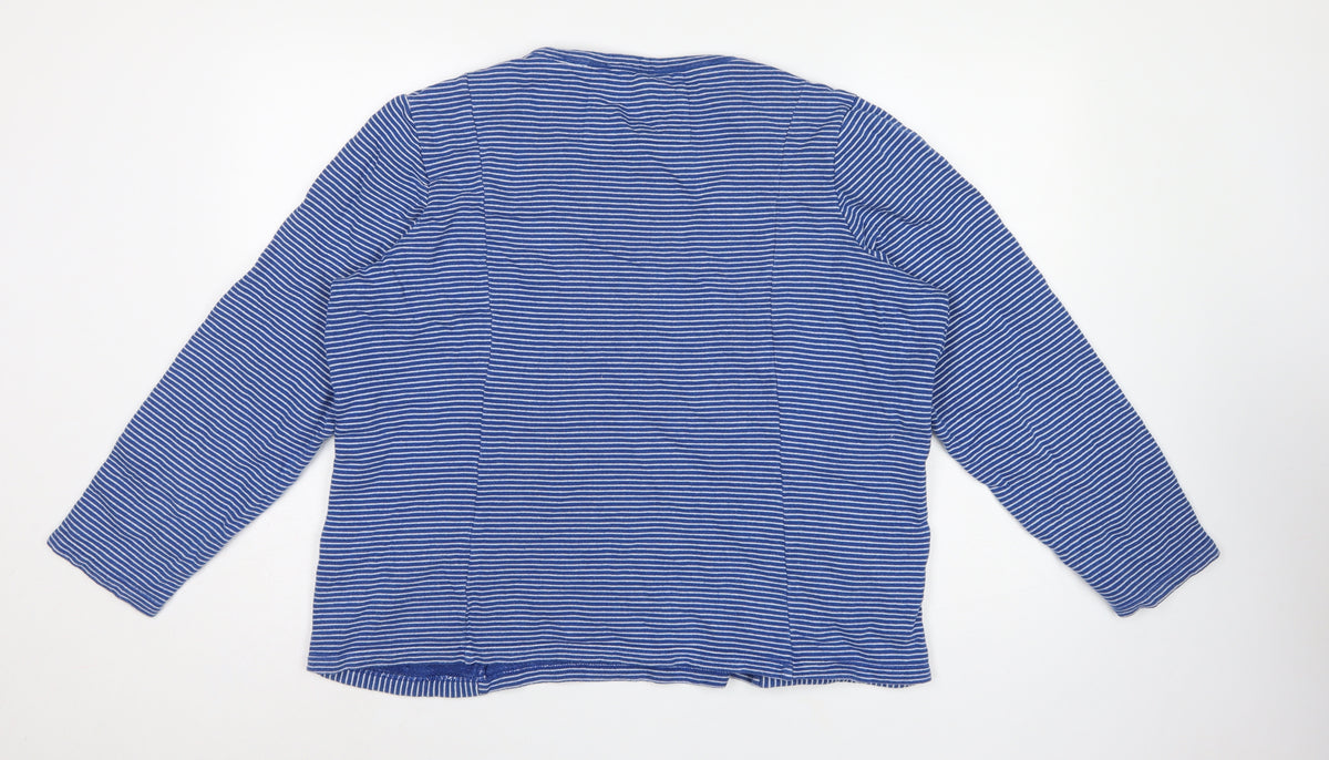Seasalt Cornwall Women’s Blue Striped Size 20 Pinpoint Pullover Sweatshirt
