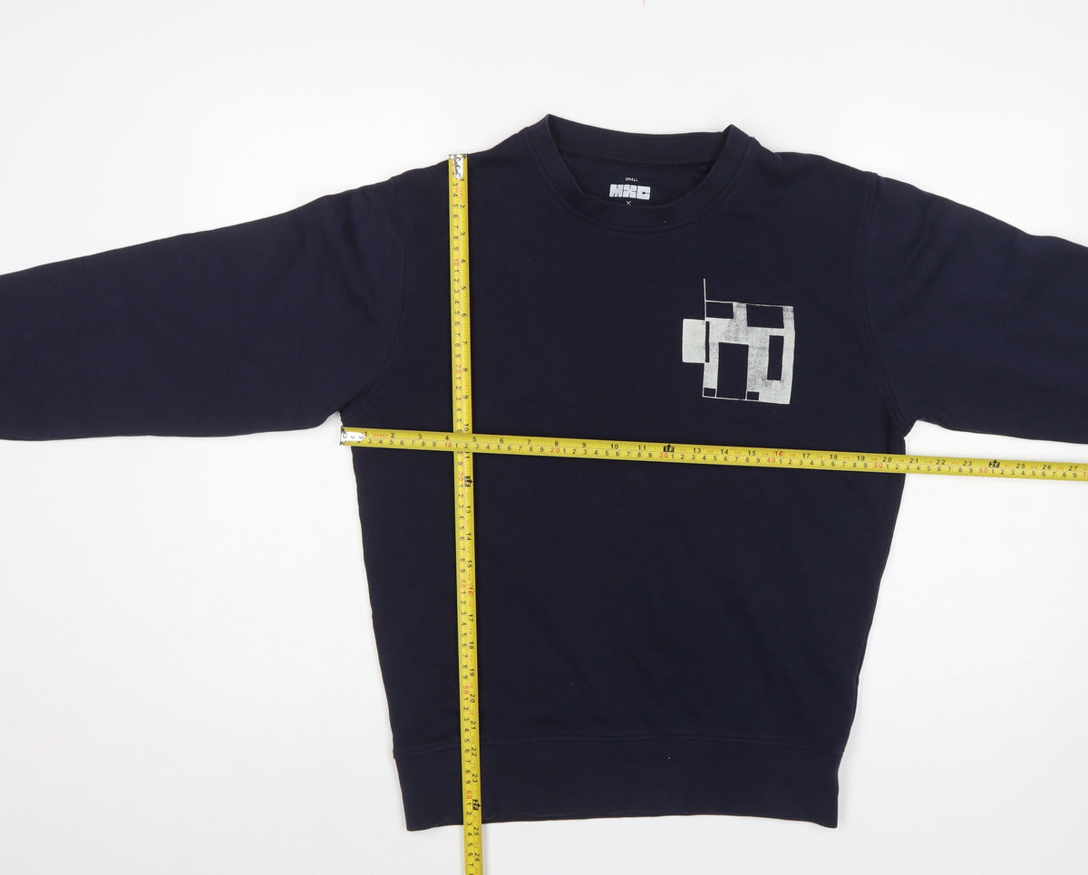 HXC x John Lewis Men’s Blue Small Graphic Print Crew Neck Sweatshirt