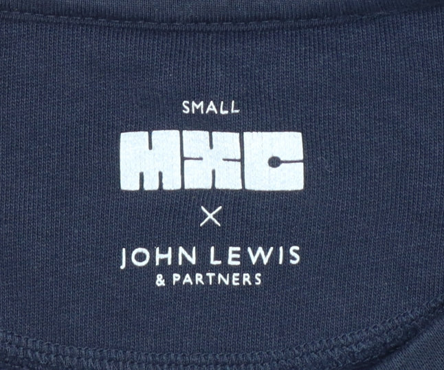HXC x John Lewis Men’s Blue Small Graphic Print Crew Neck Sweatshirt