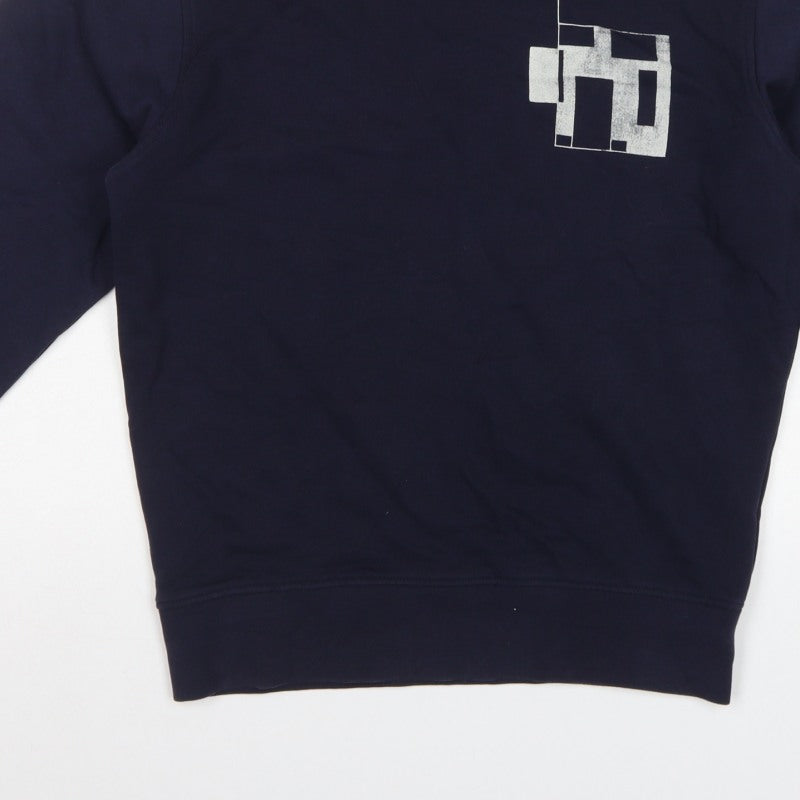 HXC x John Lewis Men’s Blue Small Graphic Print Crew Neck Sweatshirt