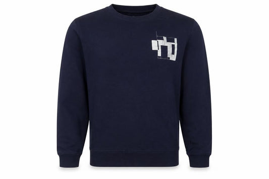 HXC x John Lewis Men’s Blue Small Graphic Print Crew Neck Sweatshirt