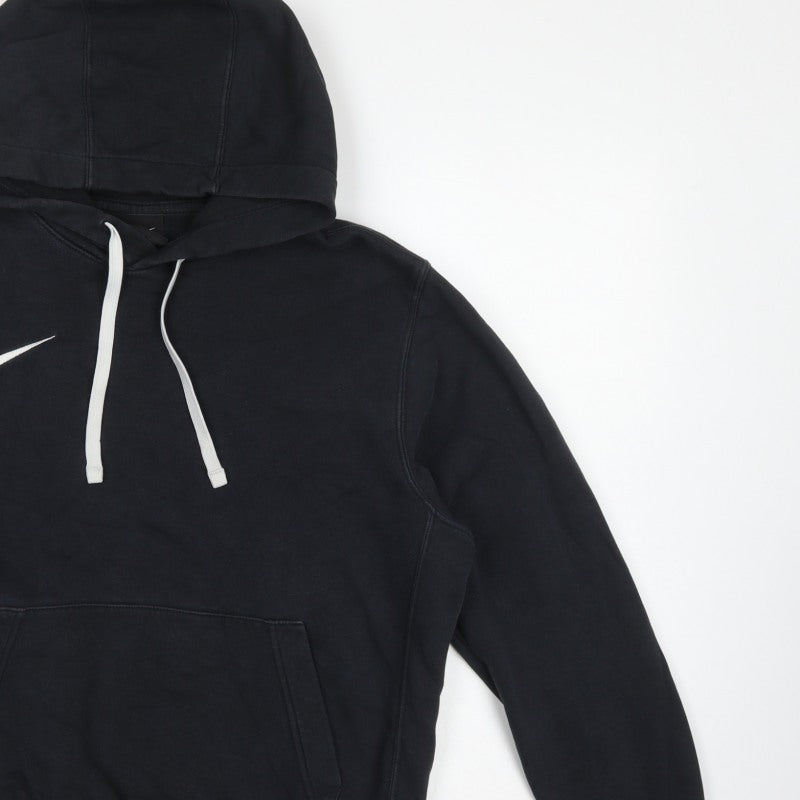 Nike Men's Black Small Pullover Hoodie Swoosh Logo Kangaroo Pocket