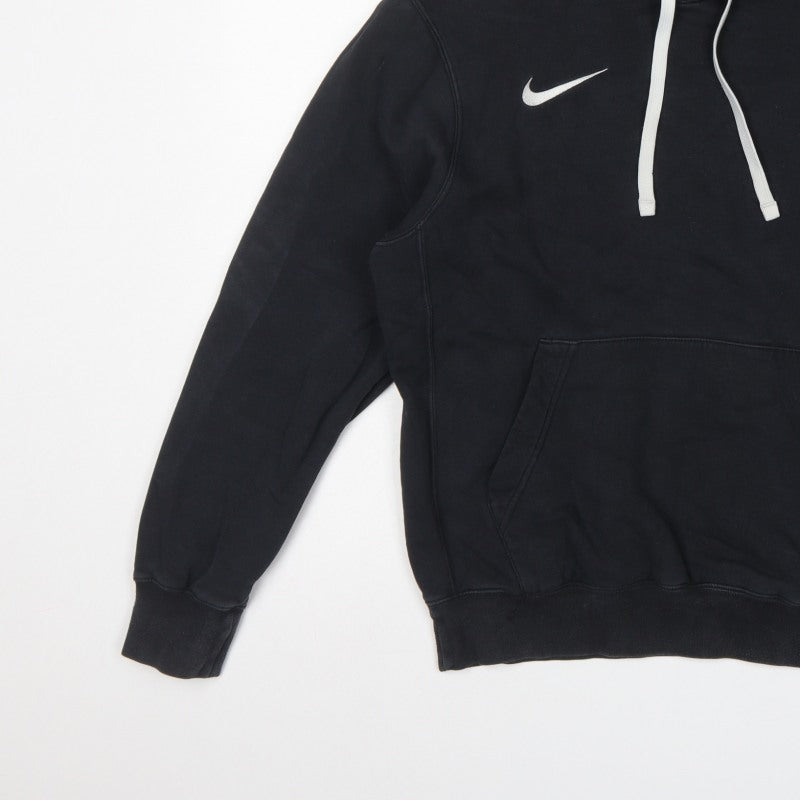 Nike Men's Black Small Pullover Hoodie Swoosh Logo Kangaroo Pocket