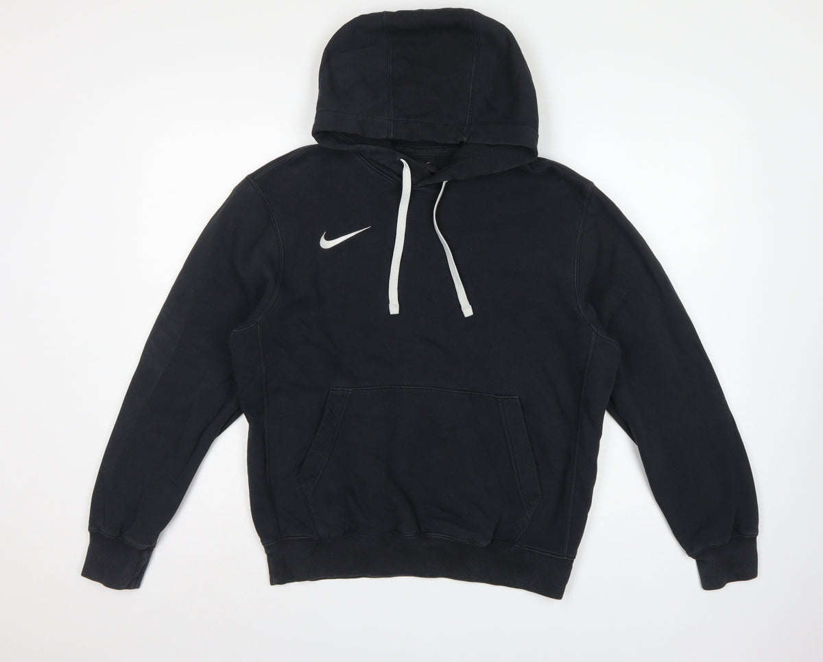 Nike Men's Black Small Pullover Hoodie Swoosh Logo Kangaroo Pocket