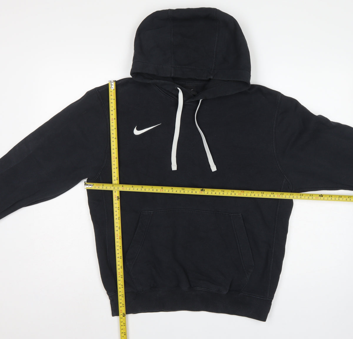 Nike Men's Black Small Pullover Hoodie Swoosh Logo Kangaroo Pocket