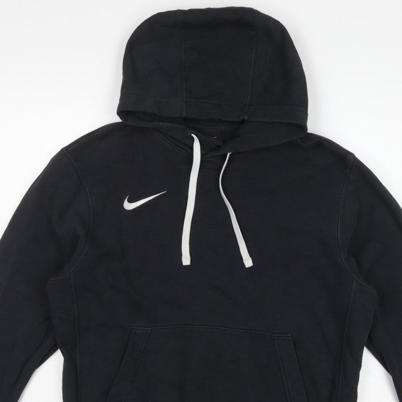 Nike Men's Black Small Pullover Hoodie Swoosh Logo Kangaroo Pocket