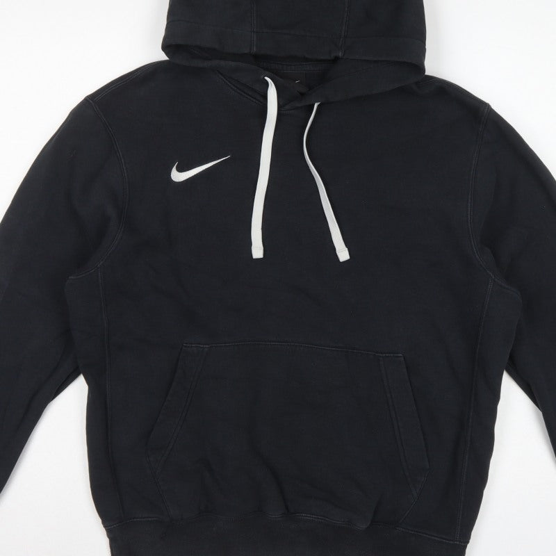 Nike Men's Black Small Pullover Hoodie Swoosh Logo Kangaroo Pocket