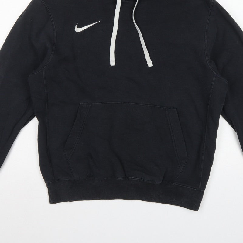 Nike Men's Black Small Pullover Hoodie Swoosh Logo Kangaroo Pocket