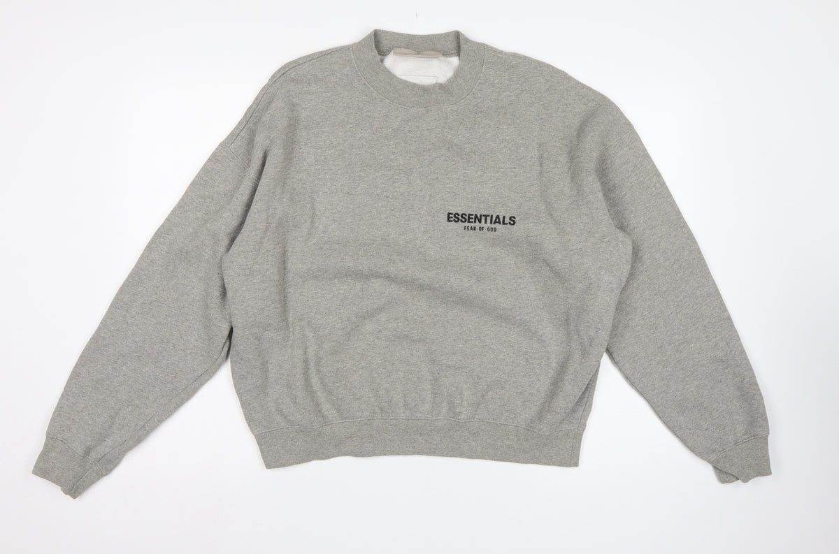 Essentials Fear of God Men’s Grey S Oversized Logo Sweatshirt