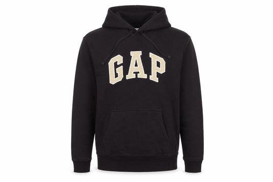 GAP Men's Black S Pullover Logo Hoodie Kangaroo Pocket