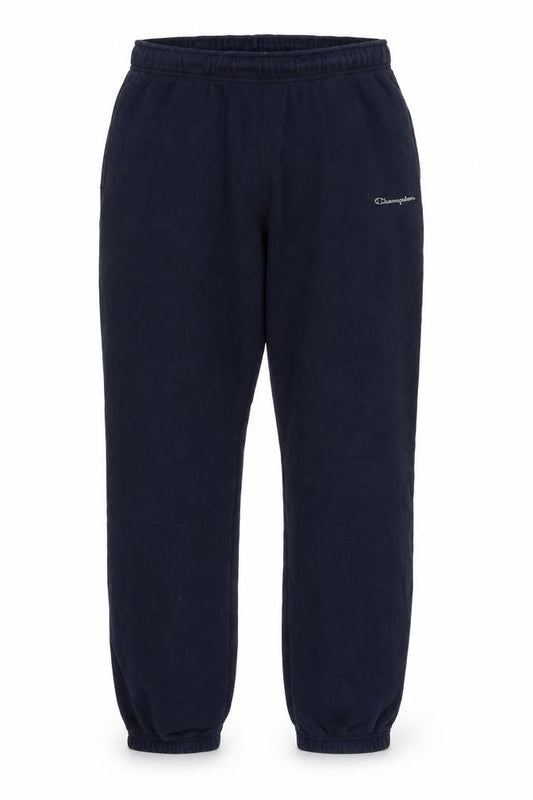 Champion Men’s Blue Large Logo Fleece Jogger Sweatpants Elastic Waist