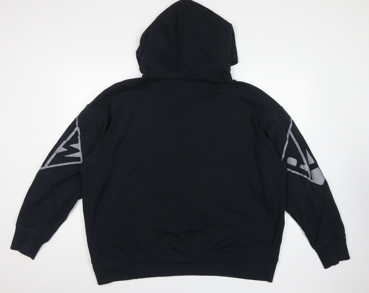 G-Star RAW Men’s Black 2XL Pullover Logo Graphic Hoodie