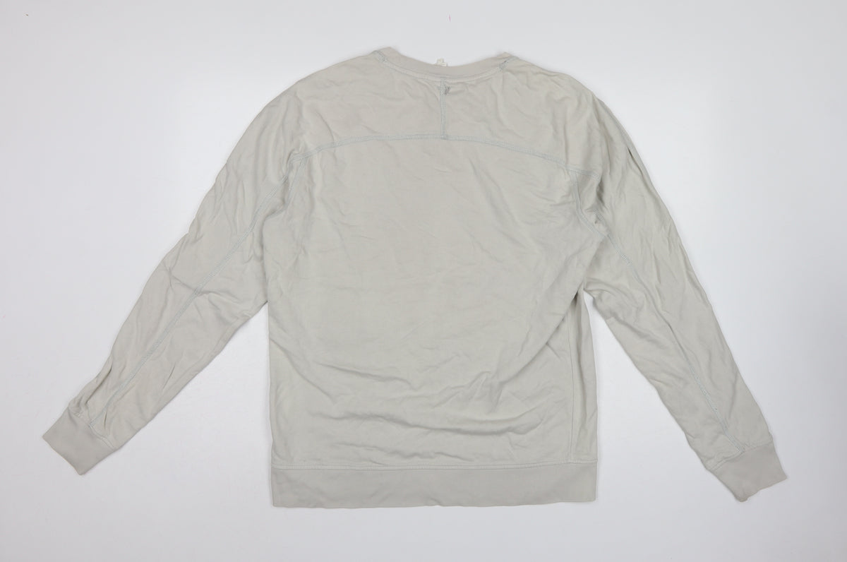 G-Star RAW Mens Beige L Crew Neck Logo Pullover Sweatshirt