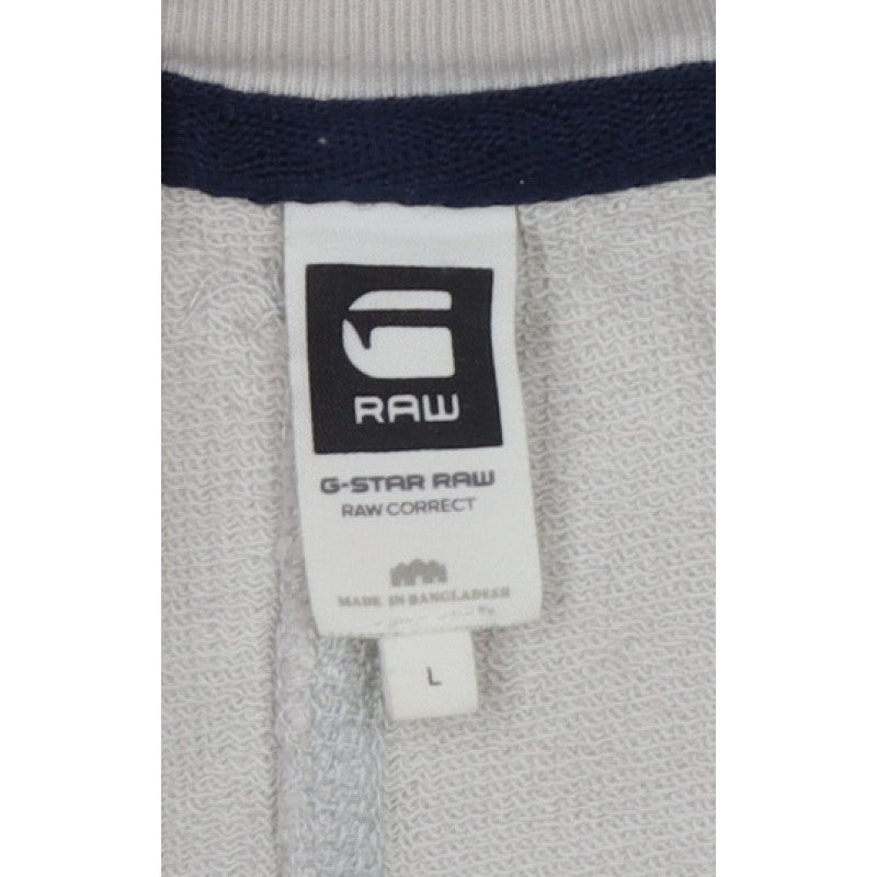 G-Star RAW Mens Beige L Crew Neck Logo Pullover Sweatshirt