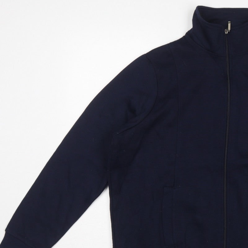 Amber Women’s Blue Size 18 Full Zip High Neck Sweatshirt Pockets