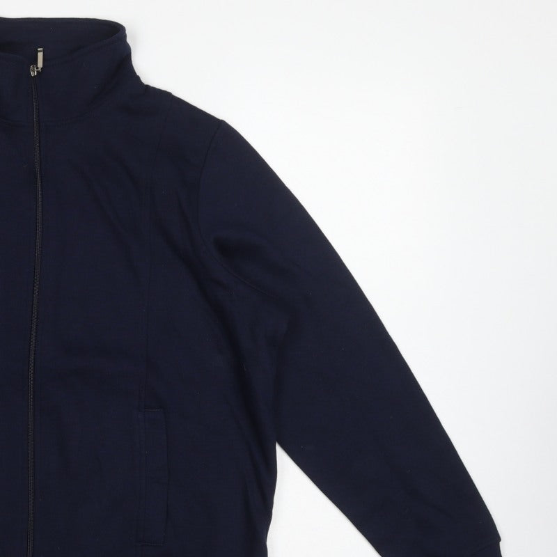 Amber Women’s Blue Size 18 Full Zip High Neck Sweatshirt Pockets
