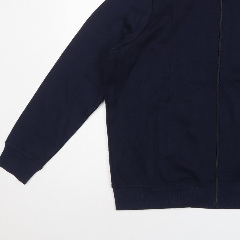 Amber Women’s Blue Size 18 Full Zip High Neck Sweatshirt Pockets