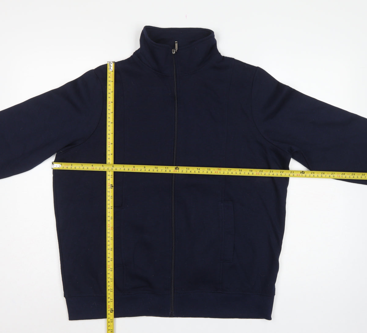Amber Women’s Blue Size 18 Full Zip High Neck Sweatshirt Pockets
