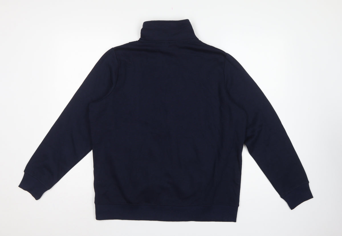 Amber Women’s Blue Size 18 Full Zip High Neck Sweatshirt Pockets