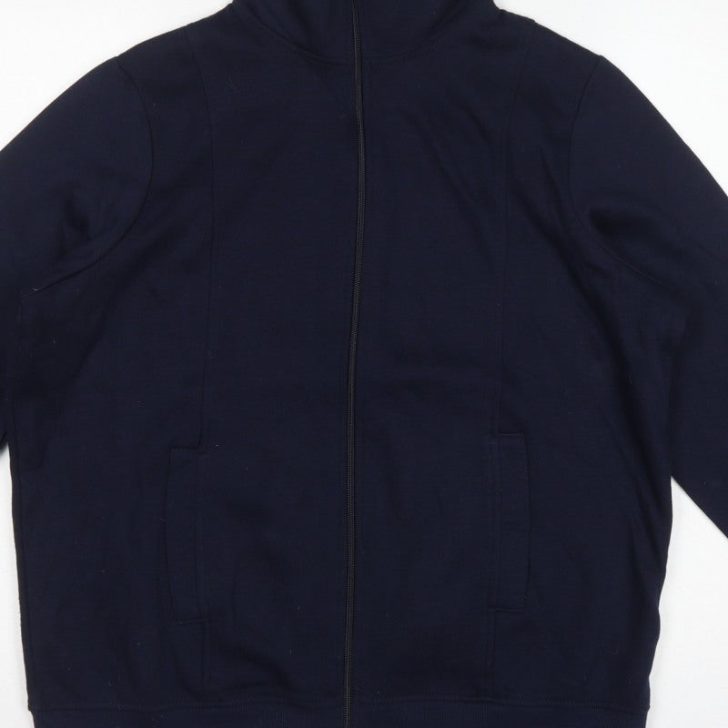 Amber Women’s Blue Size 18 Full Zip High Neck Sweatshirt Pockets