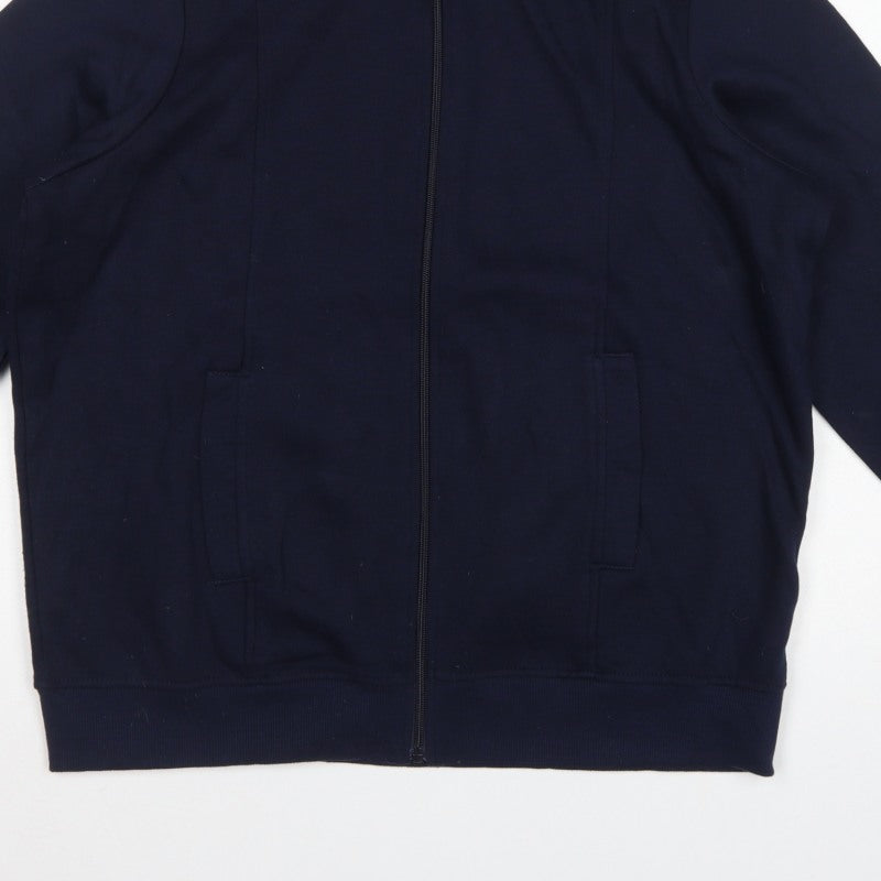 Amber Women’s Blue Size 18 Full Zip High Neck Sweatshirt Pockets