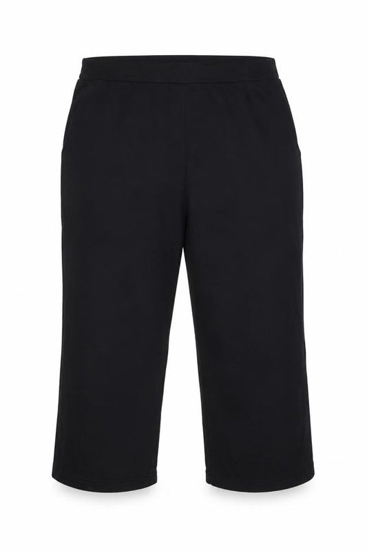 Kin Women’s Black Size 18 Cropped Wide-Leg Cotton Trousers