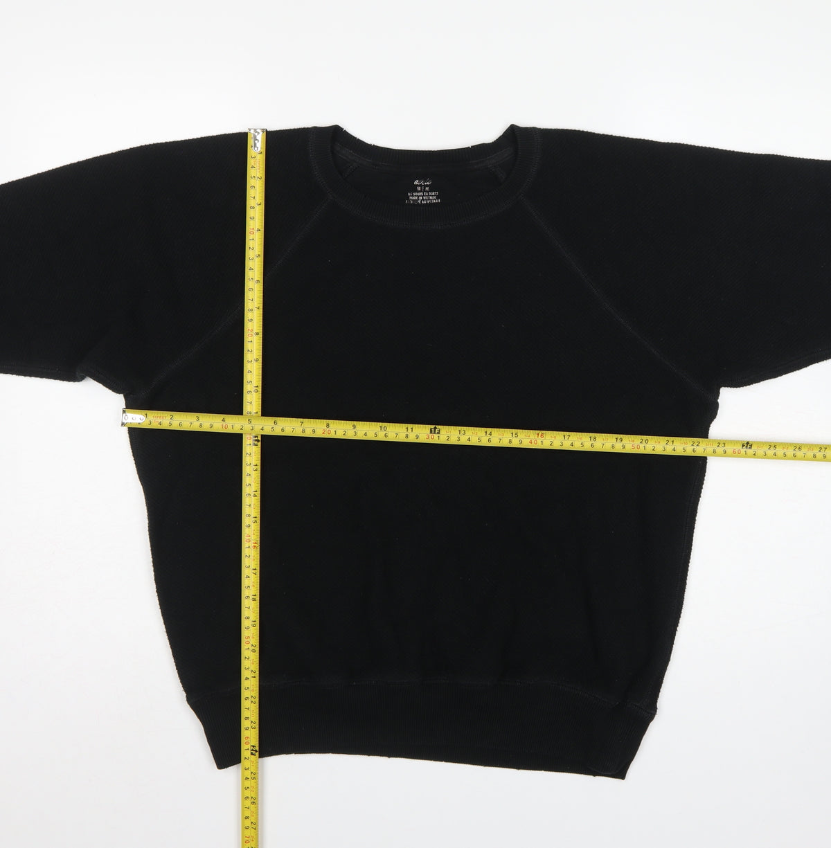 Arket Women Black M Pullover Crew Neck Raglan Sweatshirt