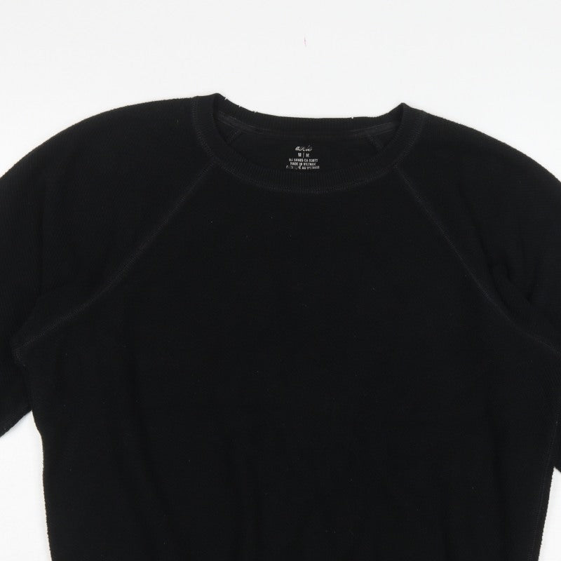 Arket Women Black M Pullover Crew Neck Raglan Sweatshirt