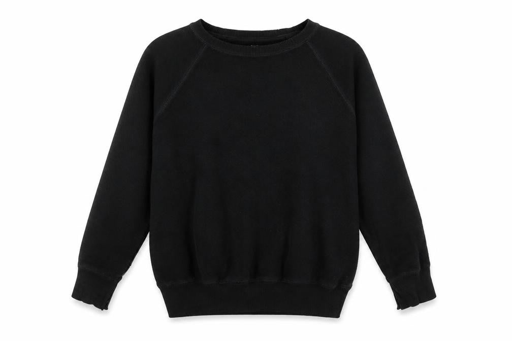 Arket Women Black M Pullover Crew Neck Raglan Sweatshirt