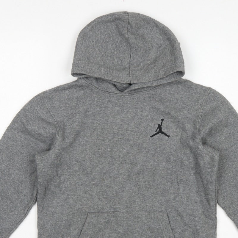 Jordan Boys Grey Pullover Hoodie 12-13 Years Logo Fleece