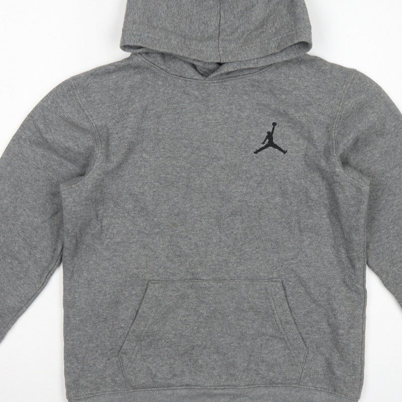 Jordan Boys Grey Pullover Hoodie 12-13 Years Logo Fleece