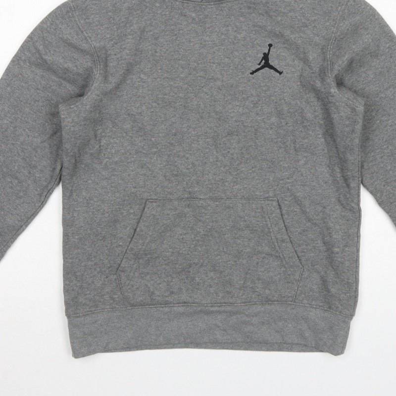 Jordan Boys Grey Pullover Hoodie 12-13 Years Logo Fleece