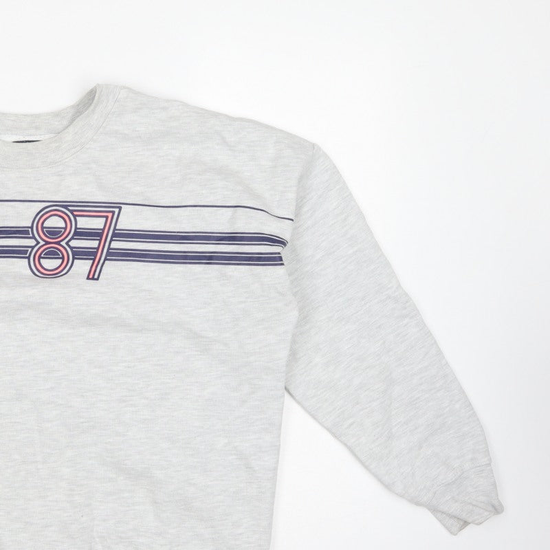 Next Women’s Grey UK 14 87 Graphic Print Pullover Sweatshirt