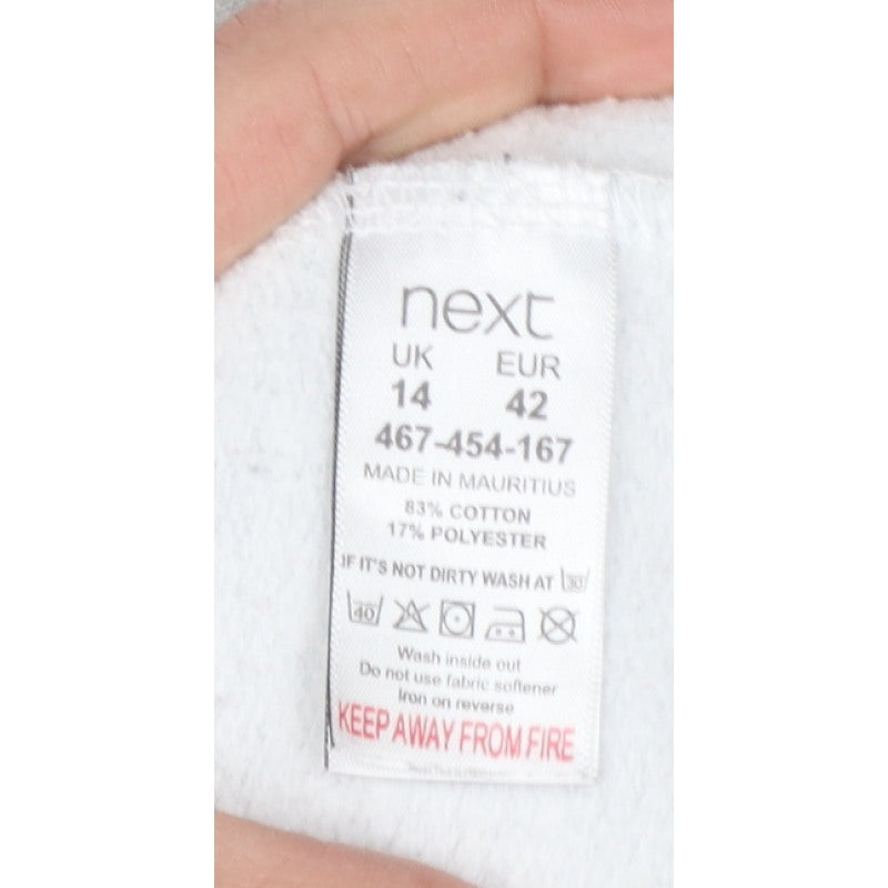 Next Women’s Grey UK 14 87 Graphic Print Pullover Sweatshirt